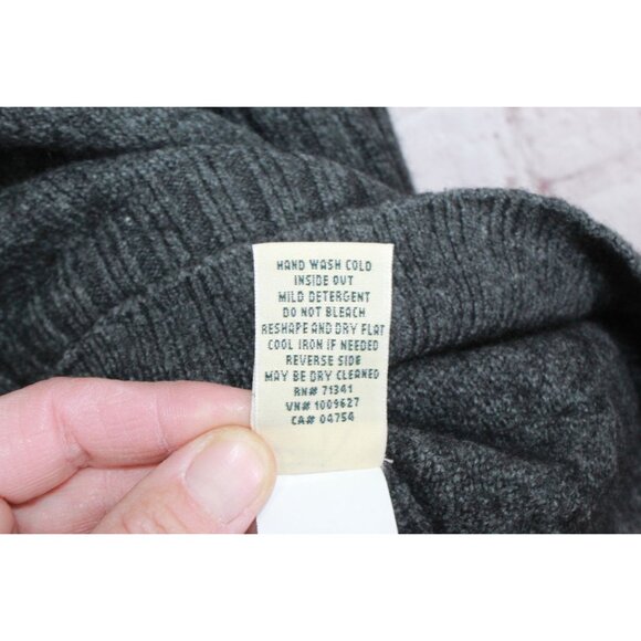 LL Bean The Essential Sweater Turtleneck Charcoal Heather Size L - Picture 9 of 11